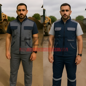 Alt üst yazlık pantolon yelek takımı